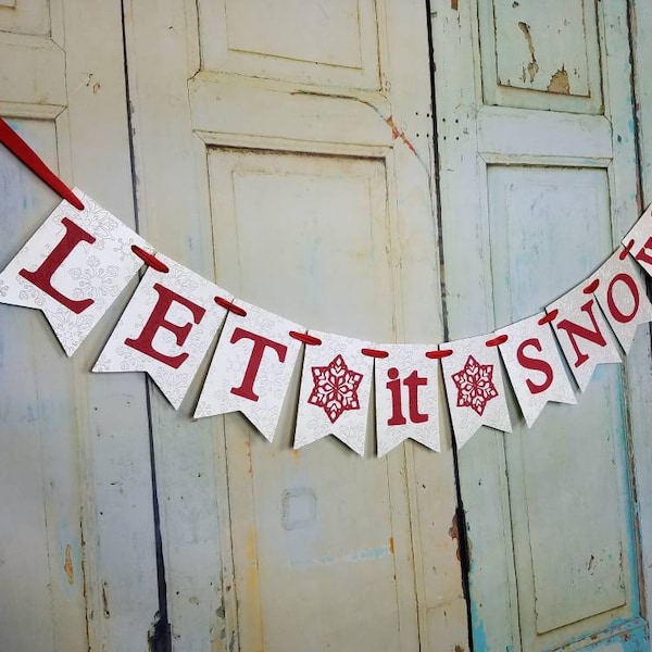 Let It Snow Banner - Etsy