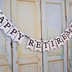 Custom Happy Retirement Banner, Name Optional, Personalized Happy Retirement Sign, Happy Retirement Party, Happy Retirement Decoration image 4