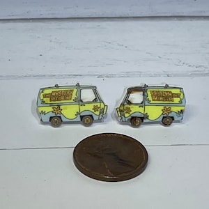Acrylic Mystery Machine earrings Stud Earrings