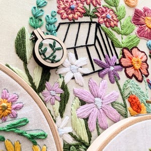 Mini Embroidery Hoop Needle Minder, Repurposed Embroidery, Magnetic Needle Keeper, Needle Nanny