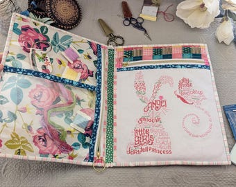 Upcycled Quilt Project Keeper: Repurposed Embroidery Cross Stitch Organizer