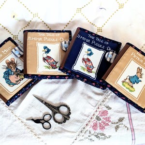 Porta aghi, Mini astuccio da cucito, Porta aghi Peter Rabbit, Porta aghi Jemima Puddle Duck, Porta aghi Two Bad Mice