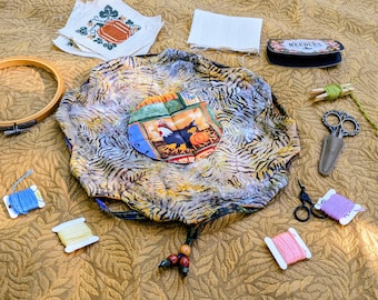 Beutel mit Kordelzug, kleine Kürbistasche
