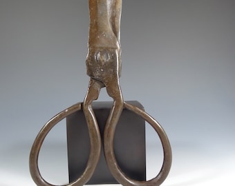 Antique Hand Forged Iron Hunter Trapper Pelt Shears Scissor Tool