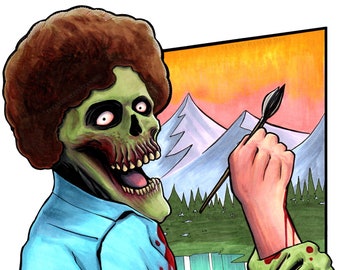 Bob Zombie 11x17 Art, SIGNED Horror Parody Poster Print