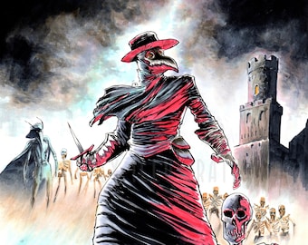 Plague Doktor, Army of Darkness Homage Variant Cover Art- SIGNED 11x17 print Source Point Press Shawn Langley