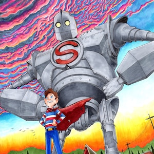 Iron Giant- SIGNED 11x17" Parody Fanart print