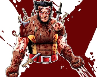 Signierter Wolverine Kunstdruck 11x17"