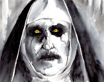 Valak la nonne SIGNÉ 11x17 Imprimer Horreur Artwork The Conjuring 2