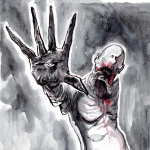 The Pale Man, Pan&#39;s Labyrinth 11x17 SIGNED print horror fantasy art