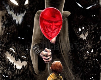 The "Rejected" variant cover art, Pennywise homage v1- SIGNED 11x17 print Comic Book Art Poster