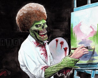 Bob Zombie 11x17 Art, SIGNED Horror Parody Poster Print