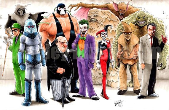 Batman Rogues Gallery 11x17 Fine Art Print 