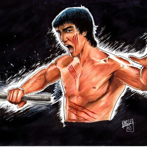 Bruce Lee, Enter the Dragon- Signed 11x17" Art print