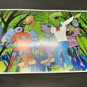 Cryptid Crew, signiert 11x17 Poster Print, Mothman Bigfoot Scooby Doo Parodie/Satire Bild 4