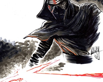 Kylo Ren- Signed 11x17" Art print