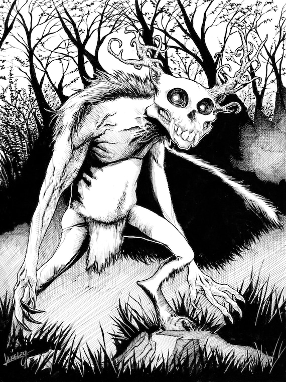 The Skinwalker Original 9x12 Sketch Etsy