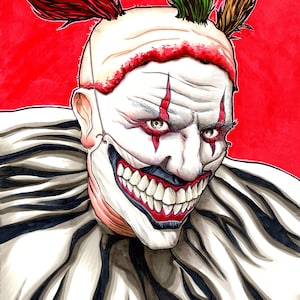 Twisty the Clown 11x17 Artist Signed Parody Fanart Print American Horror Story