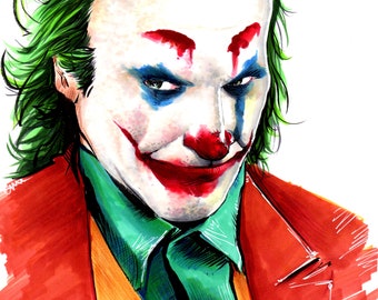 Joker Joaquin Phoenix - IMPRESSION D’ART SIGNÉE 11x17 »