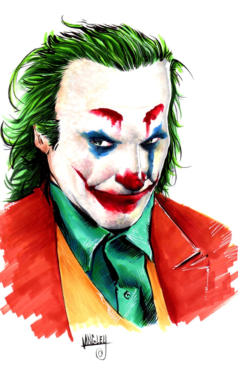 Joker Joaquin Phoenix SIGNED 11x17 Art print image 1