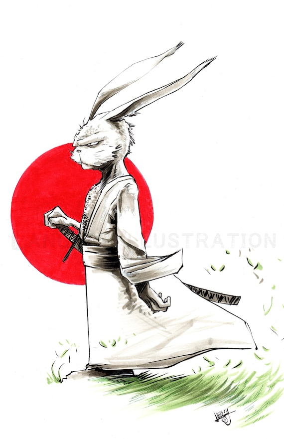 兎用心棒 - サイン入り 11x17