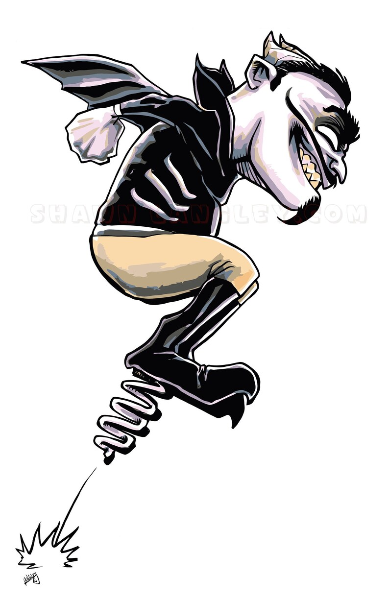 Spring Heeled Jack Cartoony 11x17 SIGNED Chibi Cryptid Poster/Print image 1