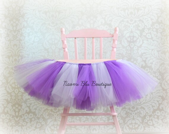 Purple And Lavender High Chair Tutu Custom Birthday Party Etsy