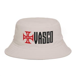 Vasco Bucket Hat, Chapéu Cruz de Malta Torcedor Vasco da Gama, Bone (Bege)