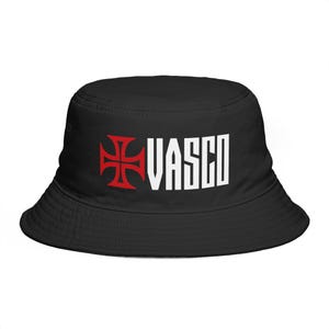Vasco Bucket Hat, Chapéu Cruz de Malta Torcedor Vasco da Gama, Black (Preto)