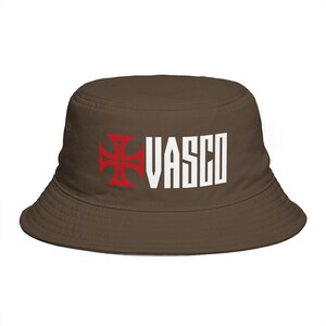 Vasco Bucket Hat, Chapéu Cruz de Malta Torcedor Vasco da Gama, Walnut (Marrom)