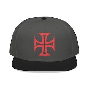 Vasco Cross Hat, High Profile Snapback Cap, Vasco da Gama Embroidery A-Frame Headwear - Dark Gray/Black