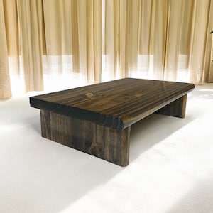 20" CIDS Monitor Stand Pine 1" Dark Walnut 20 x 11.25 x 4.88 TV Wood Shelf Riser Furniture Desk Assembled New
