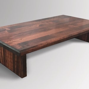 43.5" Monitor Stand Pine 3/4" Red Mahogany 43.5 x 11.5 x 4.75 TV Wood Shelf Riser Furniture Desk Assembled ilg New
