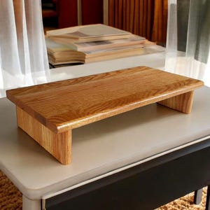30" CIDS Monitor Stand Oak 1" Golden Pecan 30 x 11.25 x 4.88 TV Wood Shelf Riser Furniture Desk Assembled New