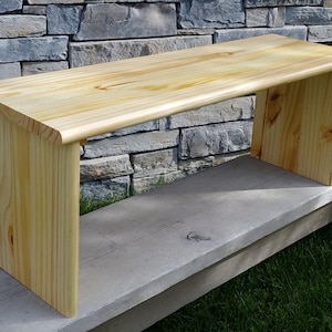 34&quot; Wooden Shelf Stand Pine 1&quot; Natural 34 x 11.25 x 15 TV Wood Shelf Furniture Assembled ilg New