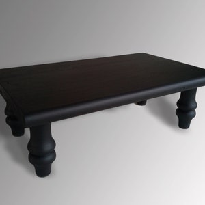 20" Free-Ship-USA Monitor Stand Pine 1" Black Paint FLAT 20 x 11.25 x 6 A3 TV Wood Shelf Riser Furniture Desk Assembled ilg New