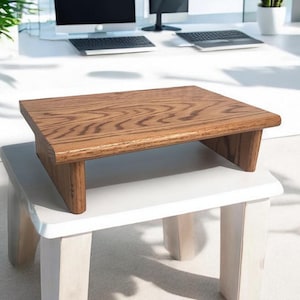 20&quot; CIDS Monitor Stand Oak 1&quot; Golden Oak 20 x 11.25 x 4.88 TV Wood Shelf Riser Furniture Desk Assembled New