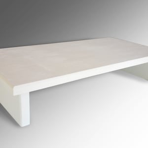 30&quot; Free-Ship-USA Monitor Stand Pine 3/4&quot; White Flat Paint 30 x 11.5 x 4.75 TV Wood Shelf Riser Furniture Desk Assembled ilg New