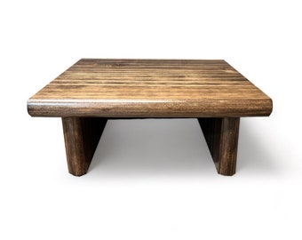 Soporte para monitor CIDS de 12 ", pino, una pulgada, nogal oscuro, 12 x 11,25 x 5, estante elevador de madera para TV, muebles, escritorio ensamblado nuevo