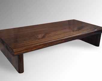 20&quot; Monitor Stand Pine One Inch Dark Walnut 20 x 11.25 x 4.88 TV Wood Shelf Riser Furniture Desk Assembled ilg New