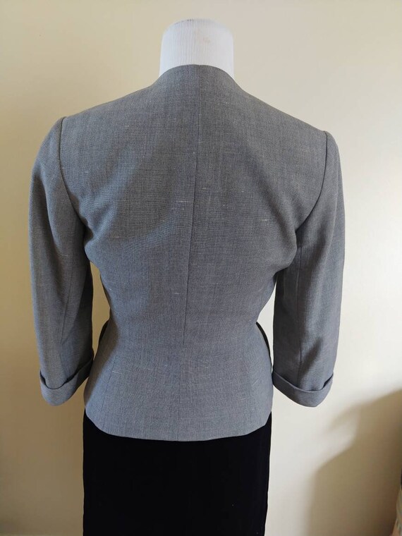 Vintage 1950s fitted jacket, Ben Zuckerman, woven… - image 3