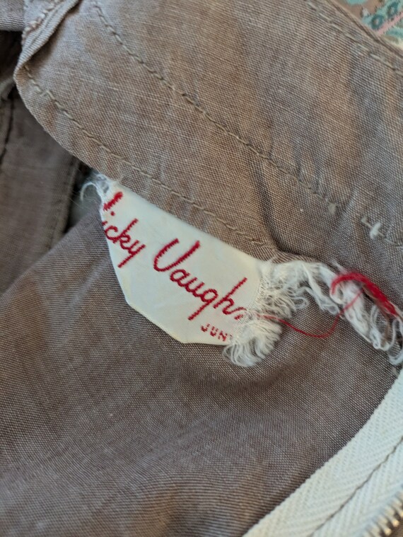 Vintage 1950s Cotton Summer Dress: Sleeveless Bei… - image 7