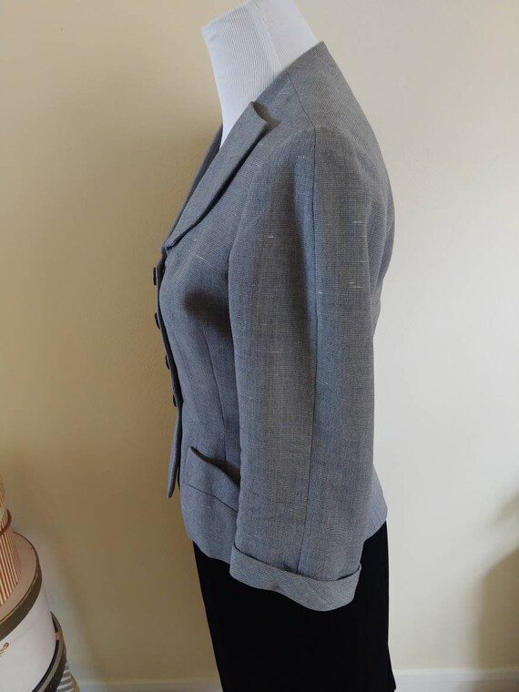 Vintage 1950s fitted jacket, Ben Zuckerman, woven… - image 2