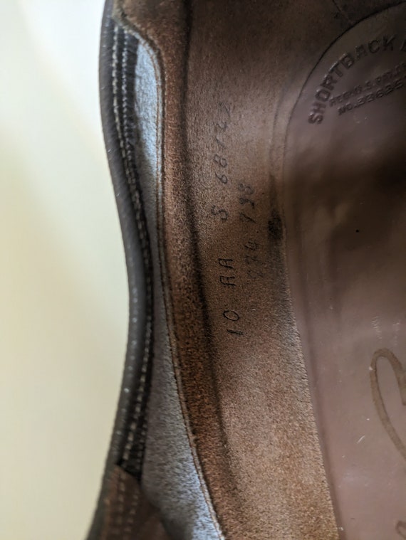 Vintage 1940s brown peep toe Mary Jane's, size 10… - image 6