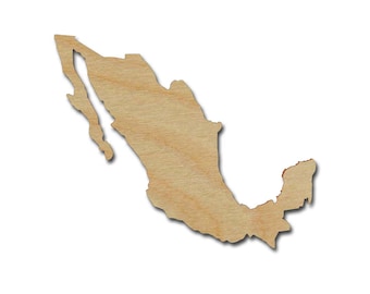 Mexico Shape Unfinished Wood Craft Cutouts Variety of Sizes Artistic Craft Supply