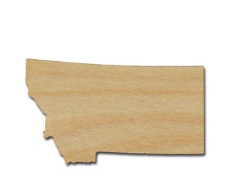 Montana State Shape Variety of Sizes Unfinished Wood Craft Cut Outs Artistic Craft Supply