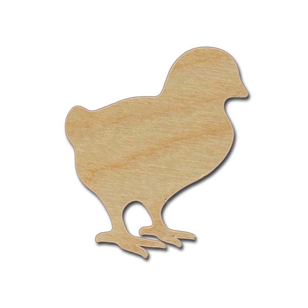 Baby Chick Shape Unfinished Wood Farm Animal Craft Cutouts Variety of Sizes Style #1 Artistic Craft Supply