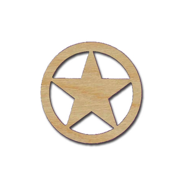 Texas Star Shape Unfinished Wood Craft Cut Outs Variety of Sizes Artistic Craft Supply