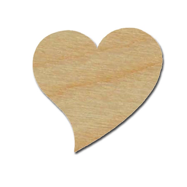 Heart Shape Unfinished Wood Craft Cutouts Wedding Favors Variety of Sizes Artistic Craft Supply