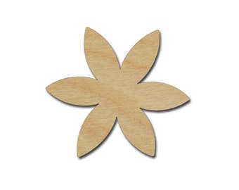 Flower Shape Unfinished Wood Cutout  DIY Craft Shapes Variety of Sizes Style #002 Artistic Craft Supply